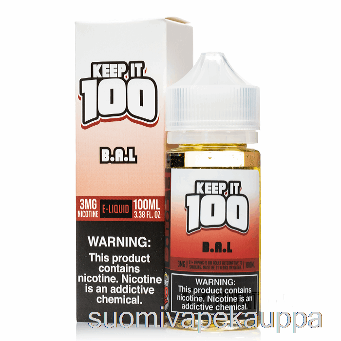 Vape Netistä B.a.l. - Säilytä Se 100 E-nestettä - 100ml 0mg